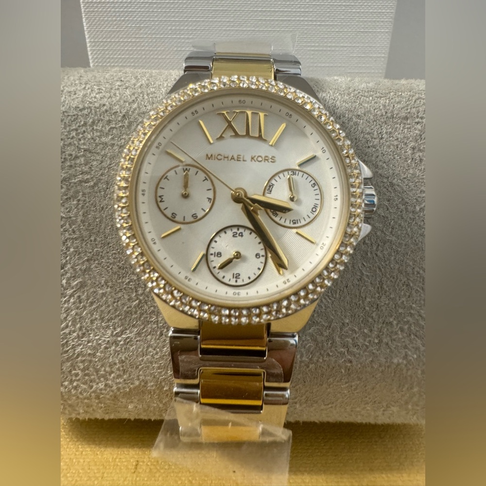 Michael Kors Women's Watch in Gold and Silver Bracelet Strap